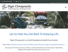 Tablet Screenshot of elginchiropractic.ca